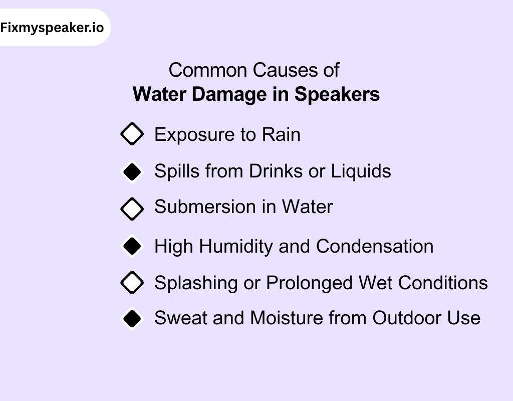 Common Causes of Water Damage in Speakers