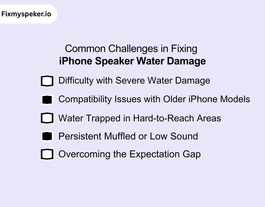Common Challenges in Fixing iPhone Speaker Water Damage