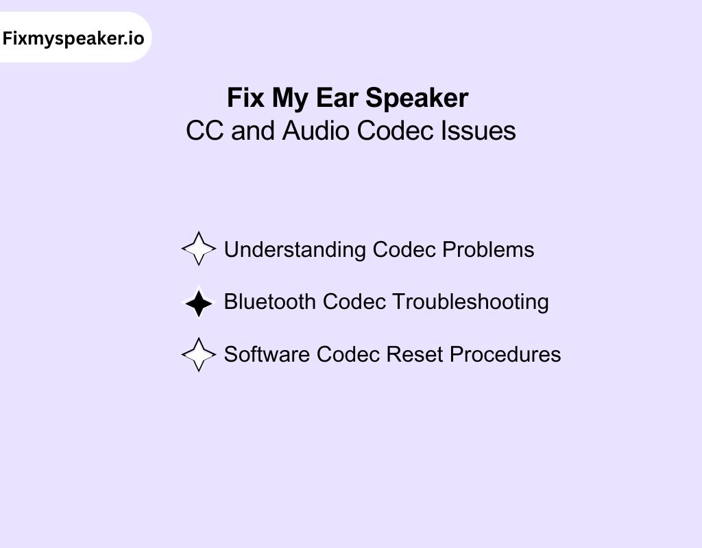 Fix My Ear Speaker CC and Audio Codec Issues