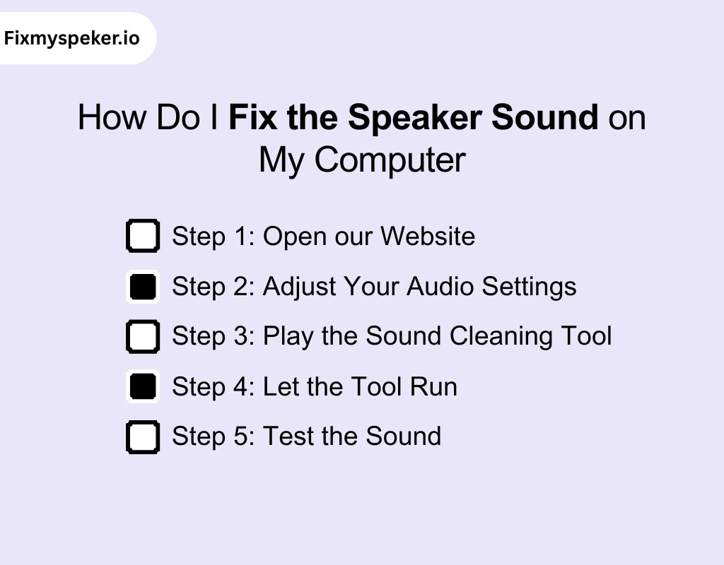 How Do I Fix the Speaker Sound on My Computer
