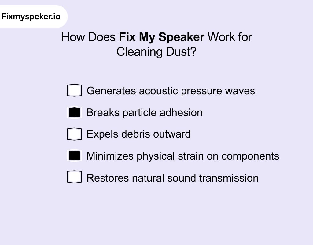 How Does Fix My Speaker Work for Cleaning Dust